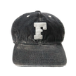 6843HW 6Panel Denim Baseball Cap ’F’ Patch Vintage Wash