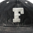 6843HW 6Panel Denim Baseball Cap ’F’ Patch Vintage Wash
