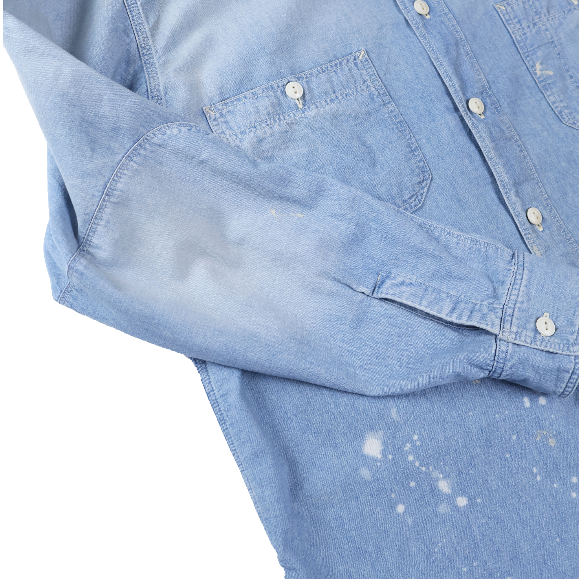 【2027SS】4090VE-27 Triple Stitich Chambray Shirt( Dungarees Sun Fade) (Vintage Effect)