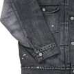 2102BKHW-SP Type 2 Black Denim Jacket Dartford Splat