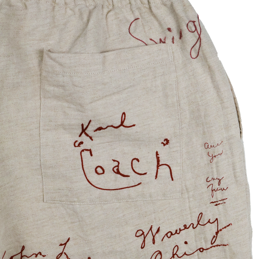 【2026SS】1143-1 Embroidery Signature Resort Shorts