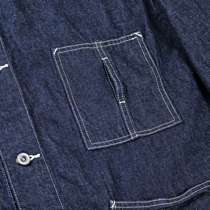 【2027SS】2063-2　Denim Stand Collar Chore Jacket