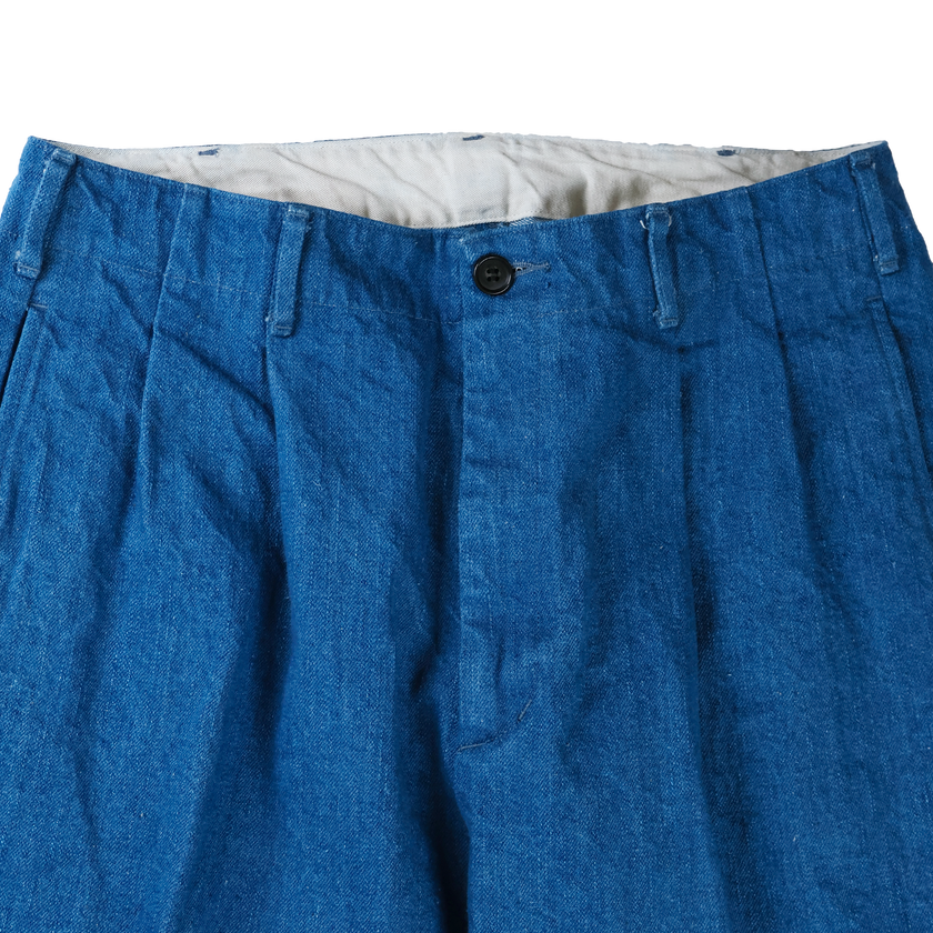 【2027SS】1154-1　Denim Wide Tuck Trousers