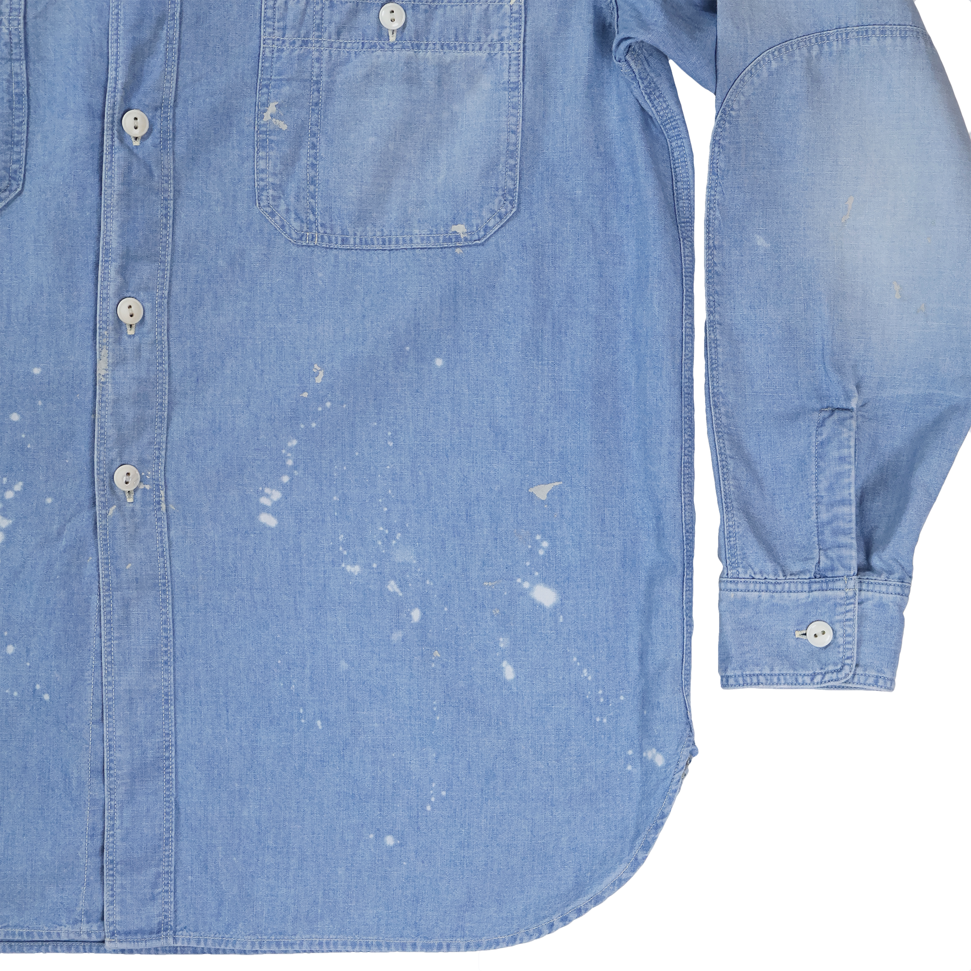 【2027SS】4090VE-27 Triple Stitich Chambray Shirt( Dungarees Sun Fade) (Vintage Effect)