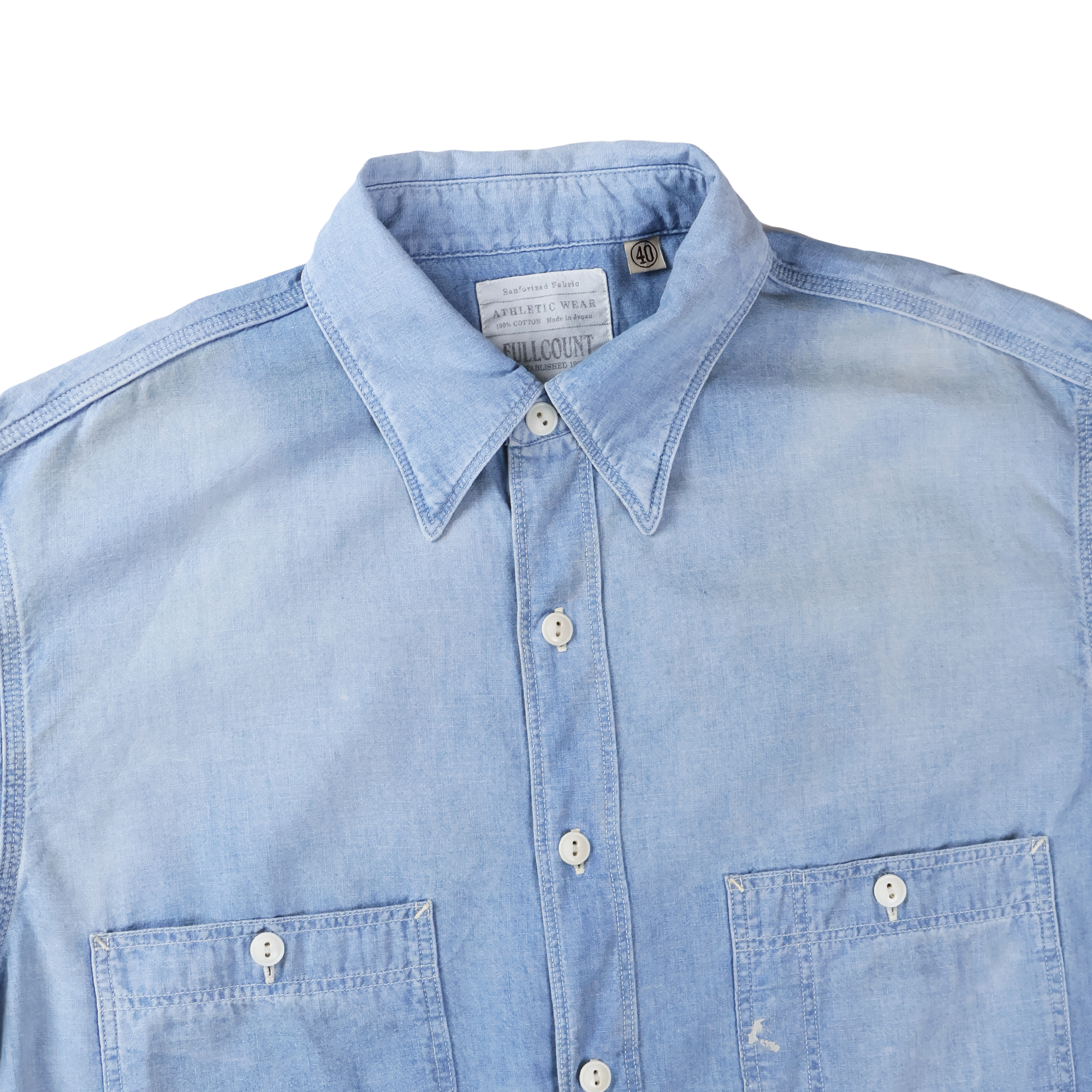 【2027SS】4090VE-27 Triple Stitich Chambray Shirt( Dungarees Sun Fade) (Vintage Effect)