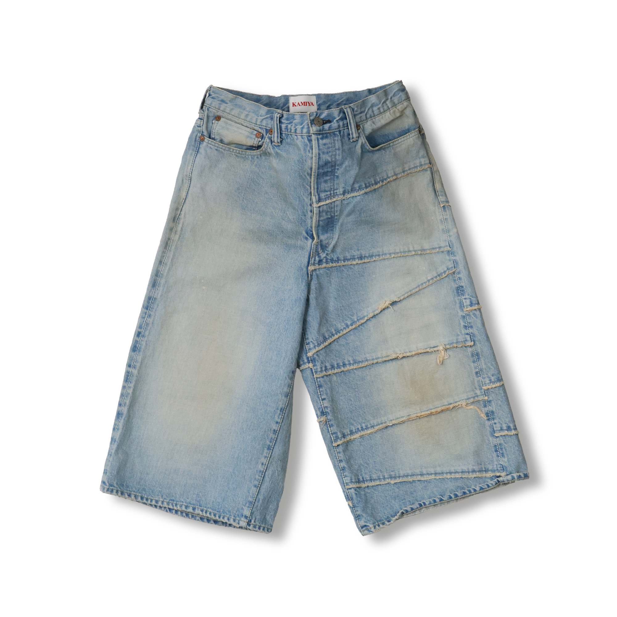 【2025SS】G14FC102 Switching Denim Wide Bermuda Pants (KAMIYA Collaboration)