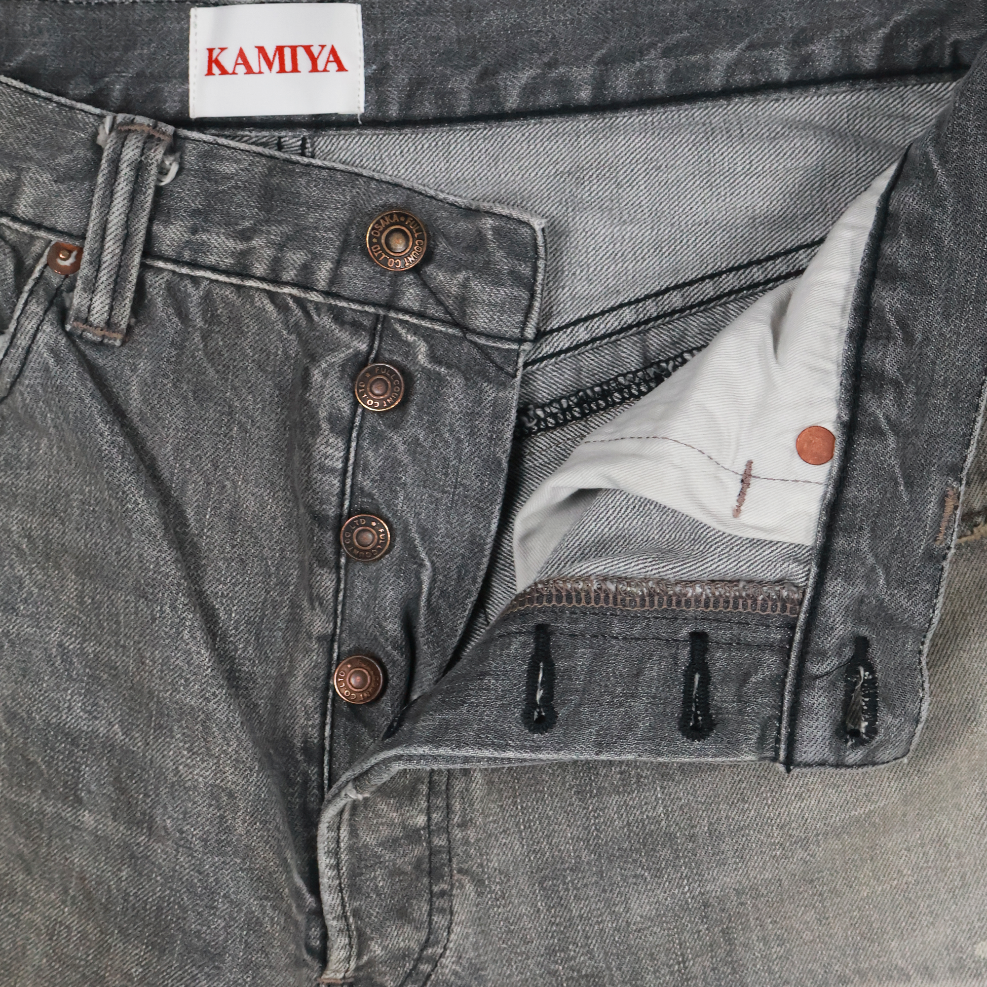 【2025SS】G14FC102 Switching Denim Wide Bermuda Pants (KAMIYA Collaboration)