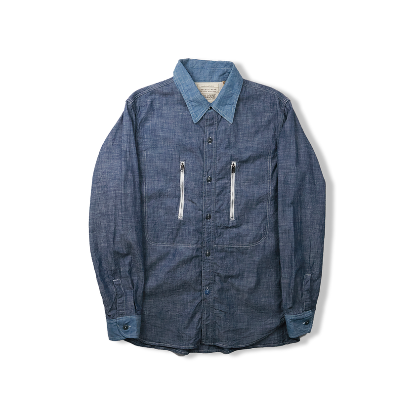 Watteau Gathered  Ventilated Pocket Shirt