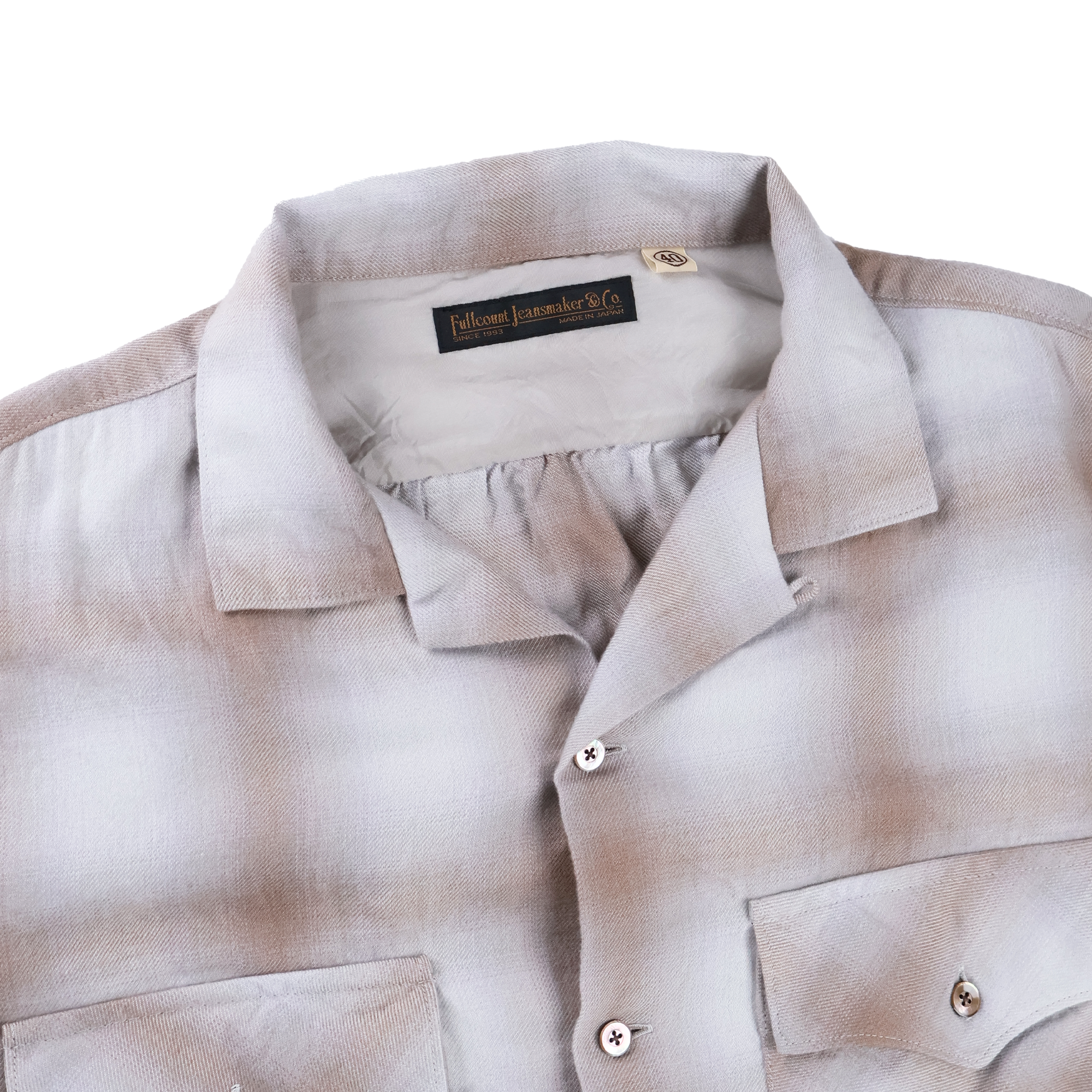 【2027SS】4108-3 Cotton Ombre Open Collar Shirt