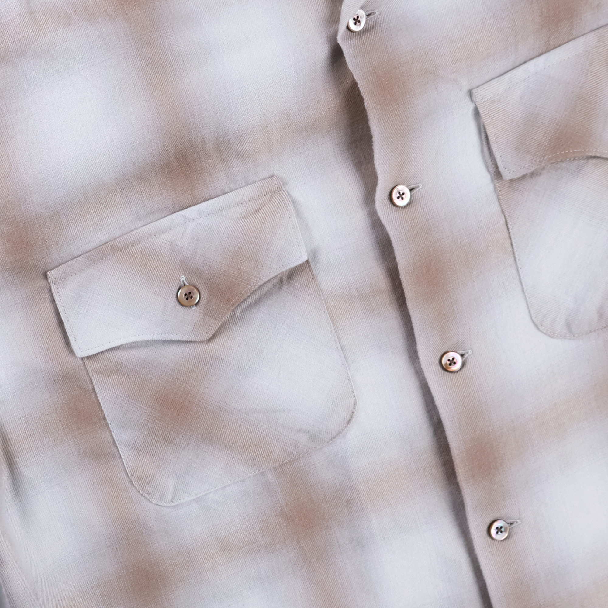 【2027SS】4108-3 Cotton Ombre Open Collar Shirt
