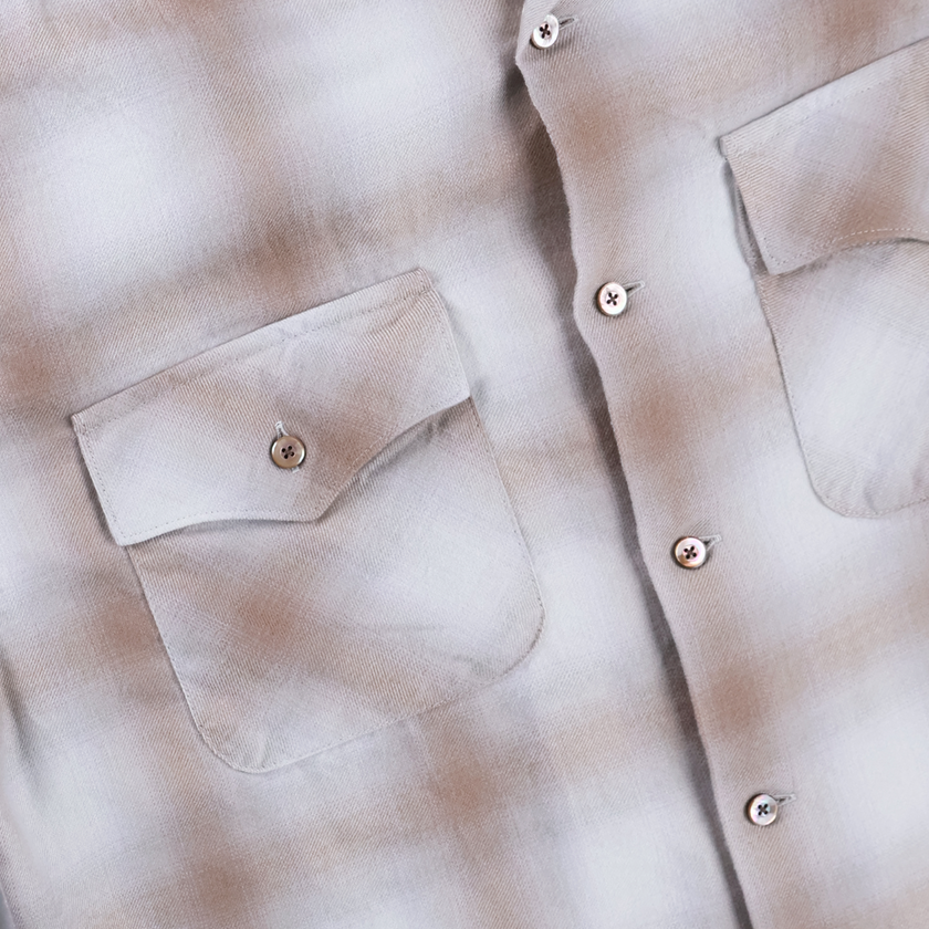 【2027SS】4108-3 Cotton Ombre Open Collar Shirt