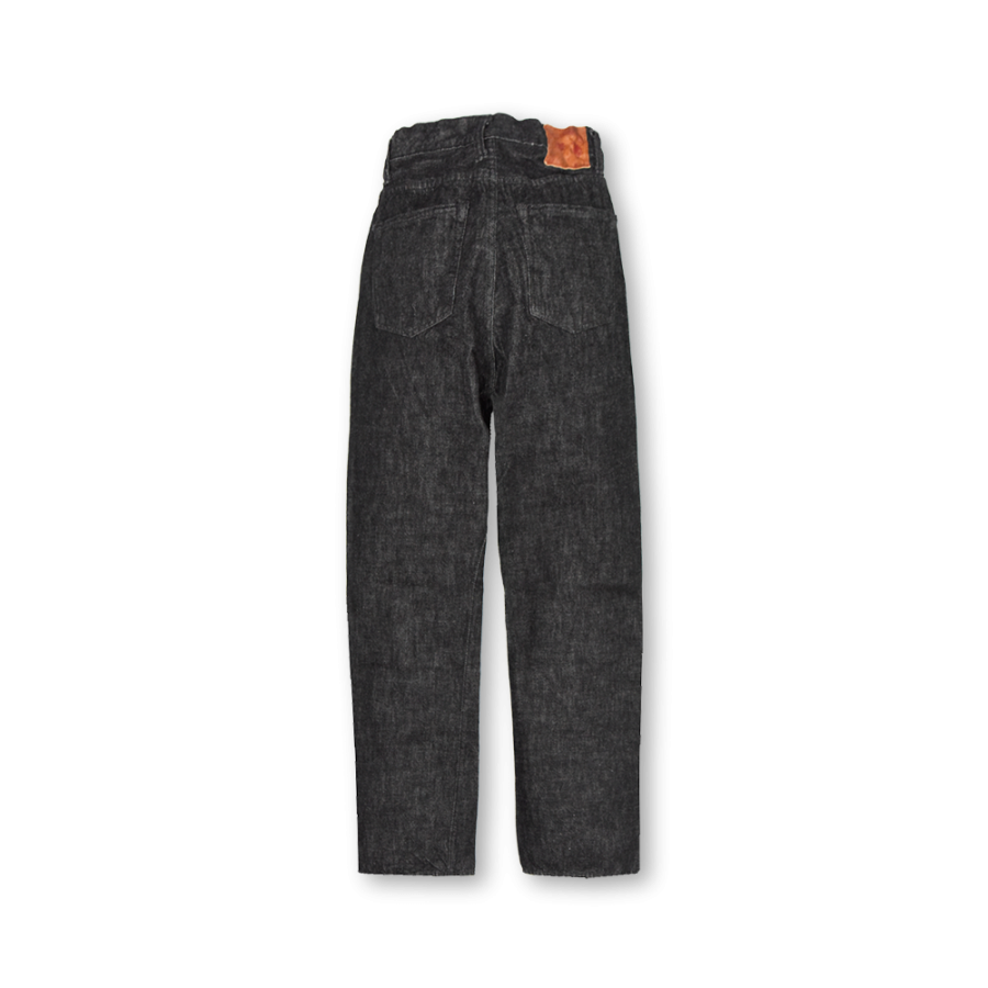0107BK Womens Wide Straight “Monroe” Black Deniｍ