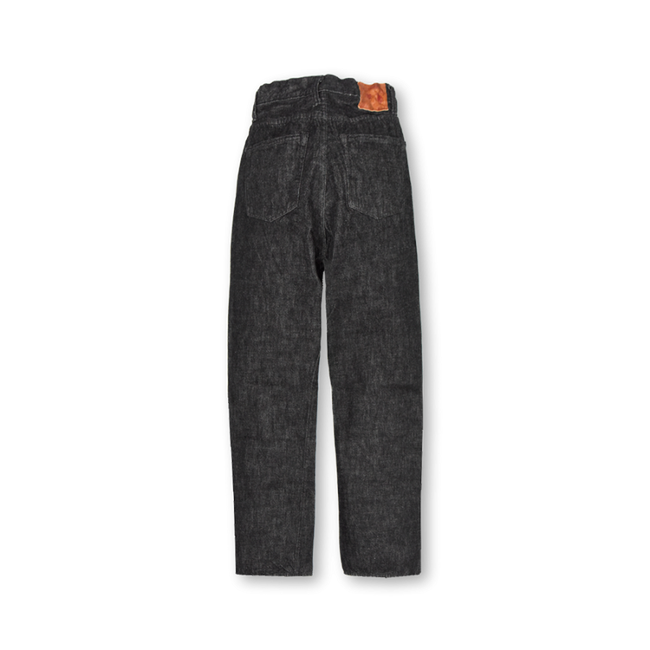 0107BK Womens Wide Straight “Monroe” Black Deniｍ