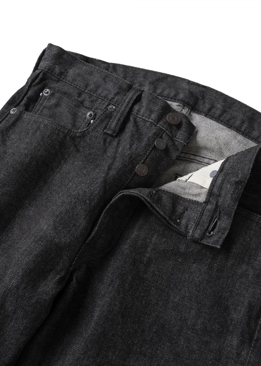 1108BK Slim Straight Black Selvedge Denim
