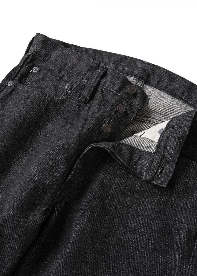 1108BK Slim Straight Black Selvedge Denim
