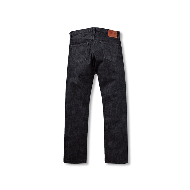 1108BK Slim Straight Black Selvedge Denim