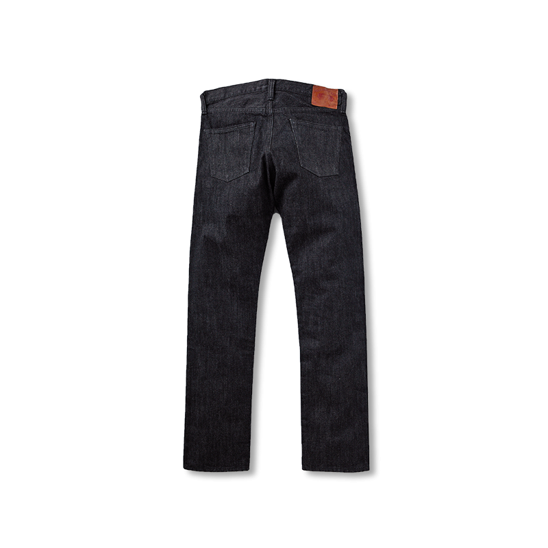 1108BK Slim Straight Black Selvedge Denim