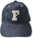 6843 6 Panel Denim Baseball ’F’ Cap